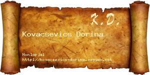 Kovacsevics Dorina névjegykártya