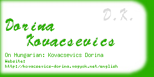 dorina kovacsevics business card